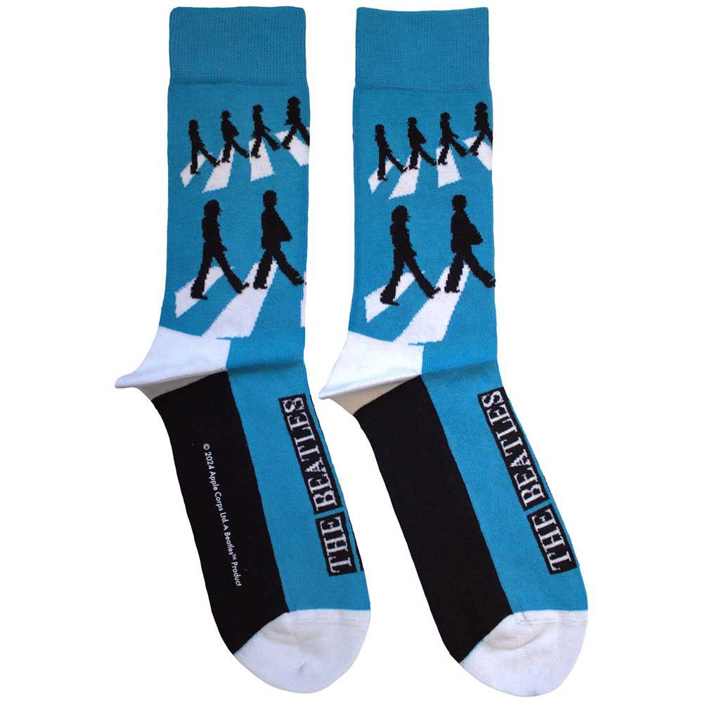 The Beatles - Abbey Road Silhouettes Repeat Enkelsokken - Blauw